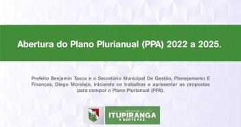 Abertura do Plano Plurianual (PPA) 2022 a 2025.